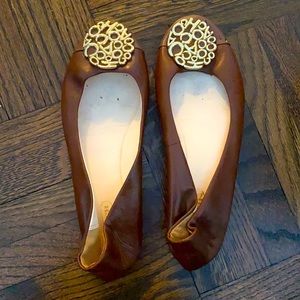 COACH leather flats only worn 1x